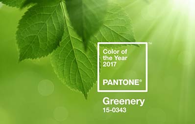 Nuevo color del Año 2017: Pantone Greenery 15-0343