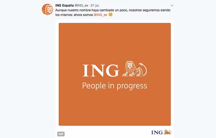 Ejemplo de escucha activa de una marca hacia su target: ING