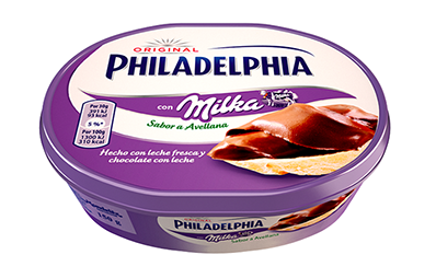 Ejemplos de cobranding entre marcas: Philadelphia y Milka