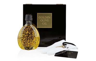 Productos singulares: Golden Olive Oil, AOVE con copos de oro