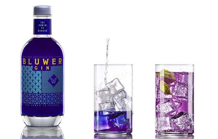 Productos singulares: Bluwer Gin, la ginebra que muta su color
