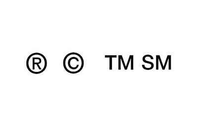 Símbolos que acompañan a las marcas y su significado: R, TM, SM y C