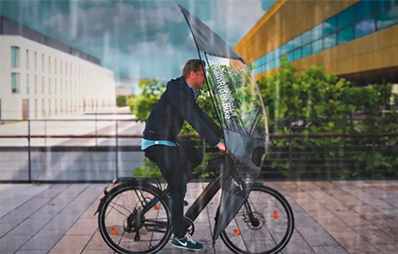 Rainrider, primer paraguas para bicicletas del mundo