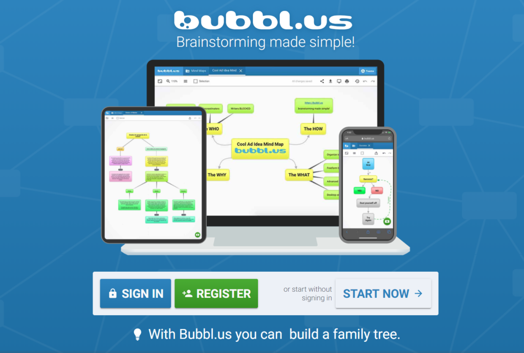 Bubbl, herramienta digital para crear mapas mentales